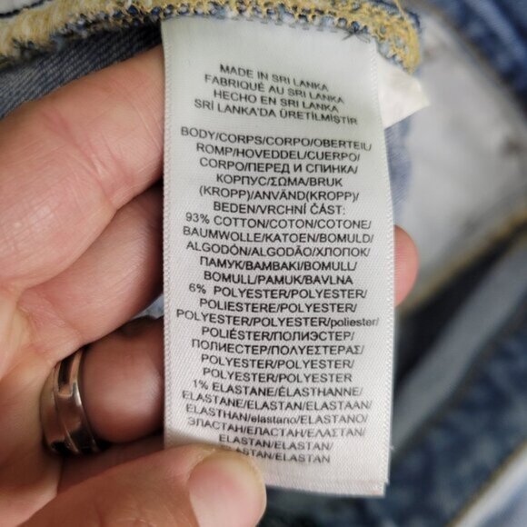 Lauren Ralph Lauren Women's Blue Mid Rise Slim Fit Bermuda Jeans Short Size 2 - Picture 11 of 14